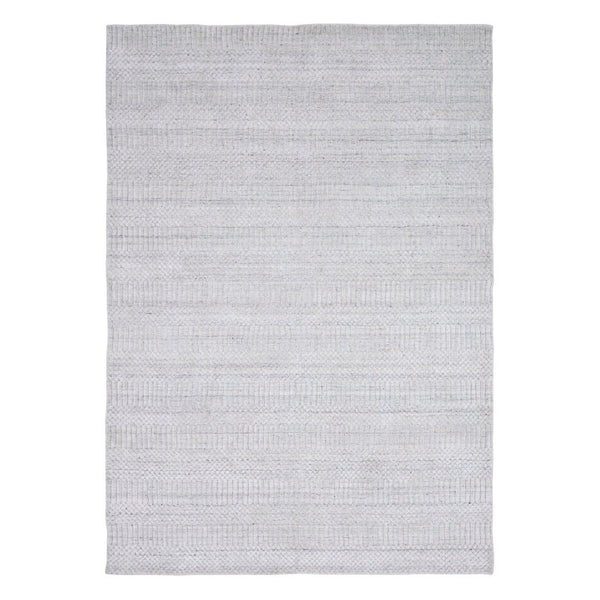 White Viscose Silk Rug