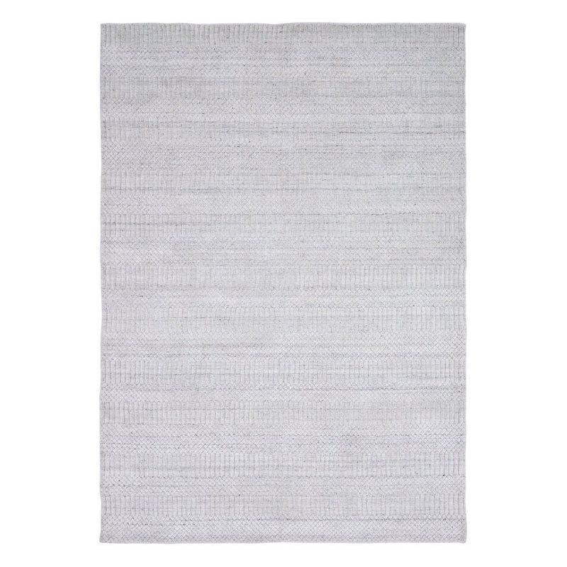 White Viscose Silk Rug