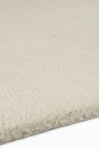 Ivory White Handmade Wool Rug