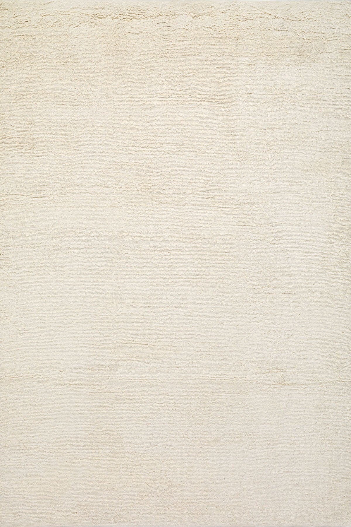 Ivory White Handmade Wool Rug