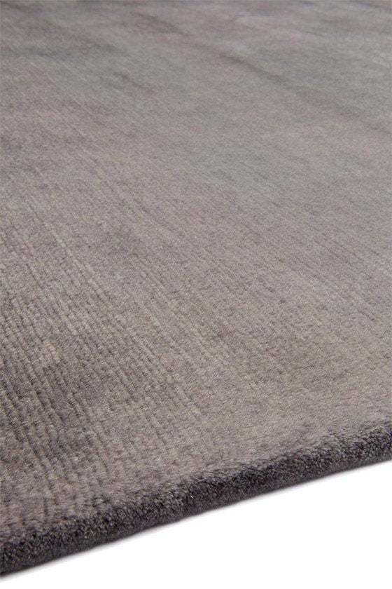 Charcoal Brown Handmade Wool Rug