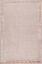 Pastel Pink Handmade Wool & Viscose Rug