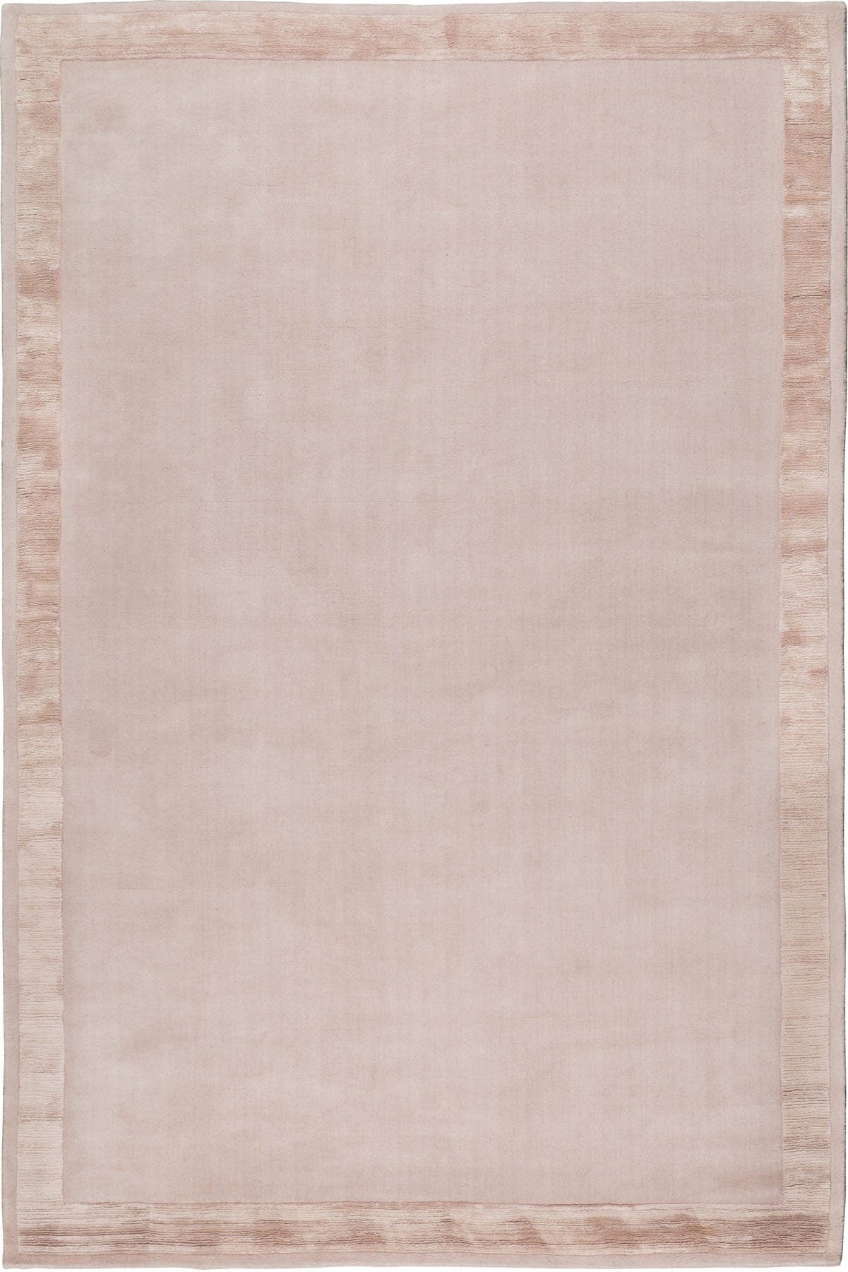 Pastel Pink Handmade Wool & Viscose Rug