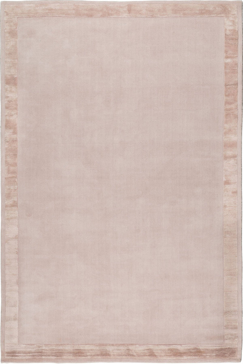 Pastel Pink Handmade Wool & Viscose Rug