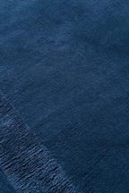 Royal Blue Handmade Wool & Viscose Rug