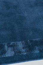 Royal Blue Handmade Wool & Viscose Rug
