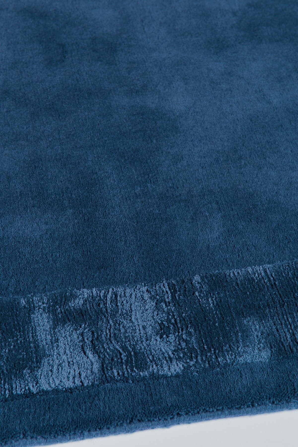 Royal Blue Handmade Wool & Viscose Rug