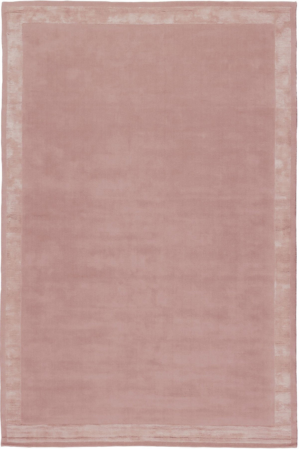 Rose Pink Handmade Wool & Viscose Rug