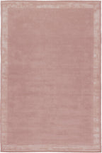 Rose Pink Handmade Wool & Viscose Rug