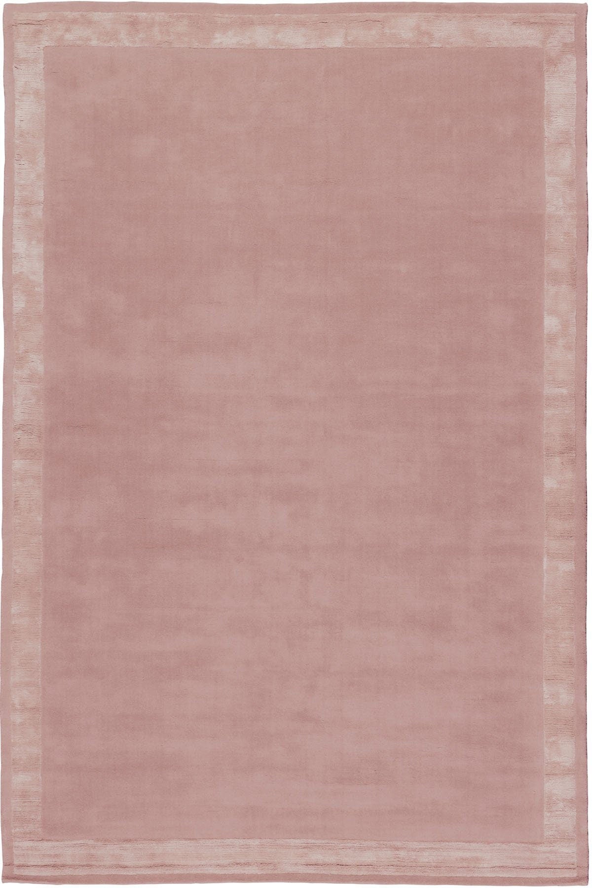 Rose Pink Handmade Wool & Viscose Rug