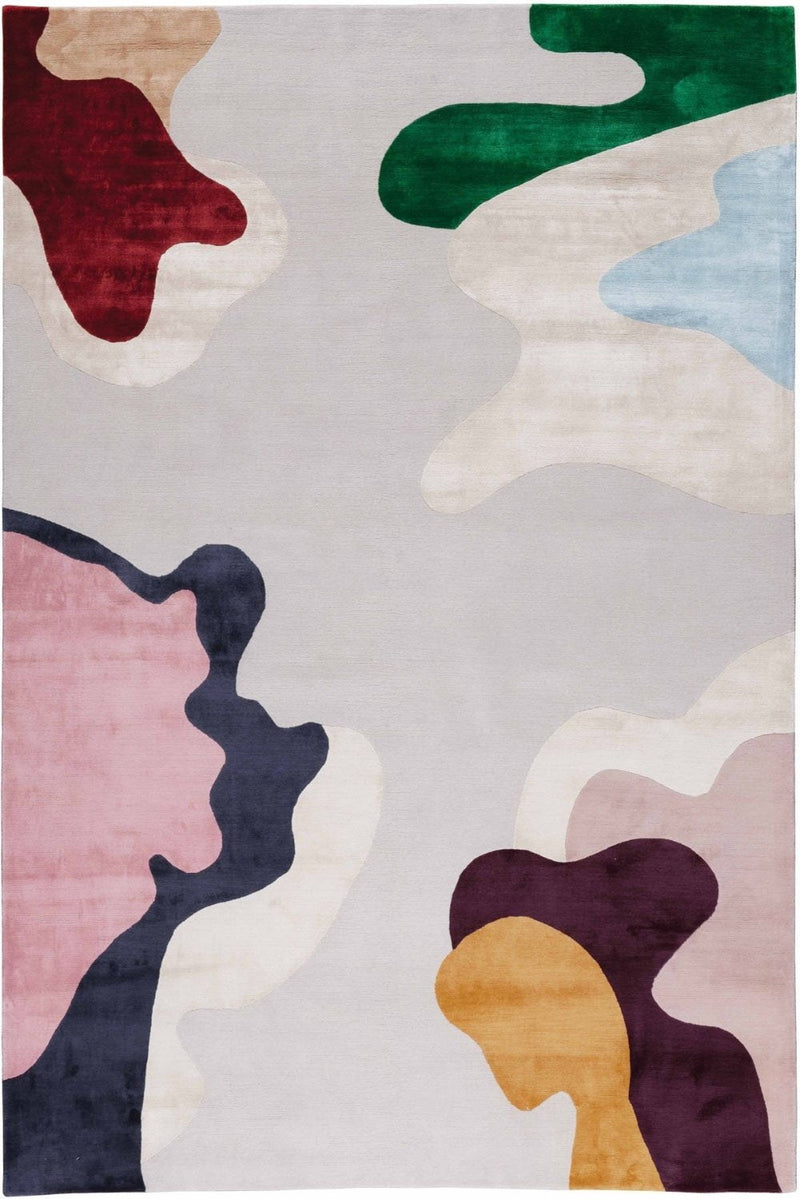 Abstract Multicolor Handmade Wool Rug