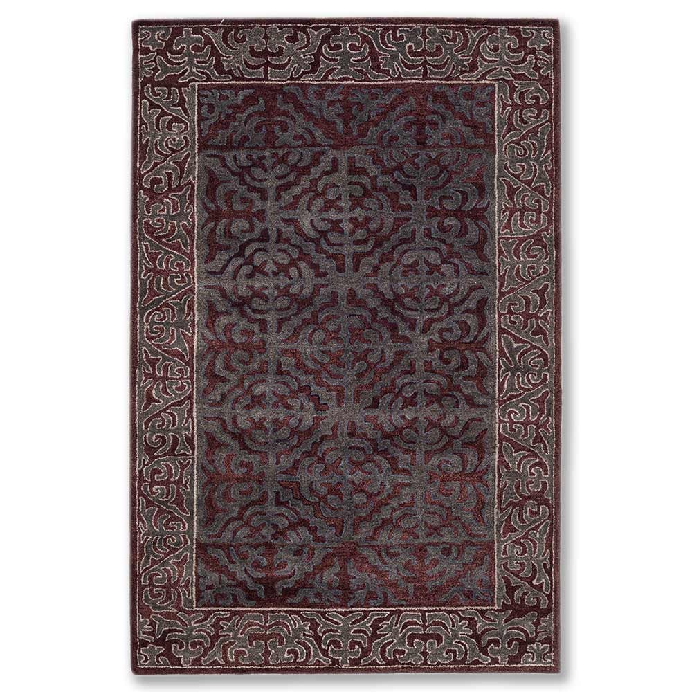 Antique Maroon Handcrafted Wool Rug