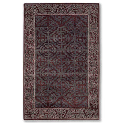 Antique Maroon Handcrafted Wool Rug