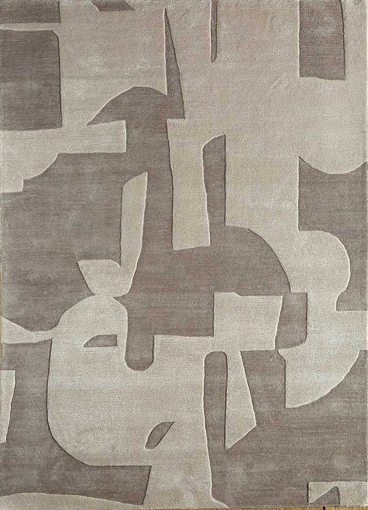 Black & Beige Handmade Wool Rug