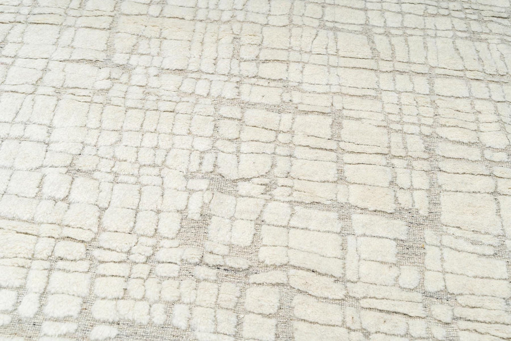 White-light Grey Hand Knotted Wool Rug