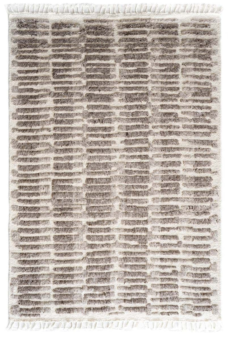 Beige Wool Handmade Rug | Brown Wool Handmade Rug | ROYAL COTTAGE