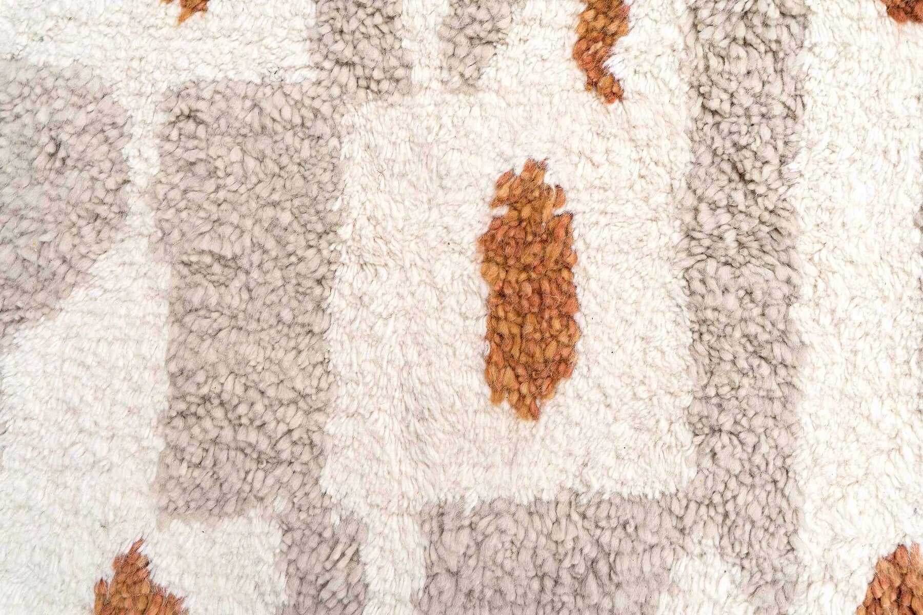 Rust & Ivory Abstract Elegance Wool Rug