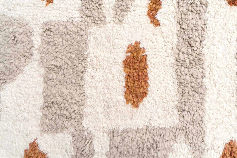 Rust & Ivory Abstract Elegance Wool Rug