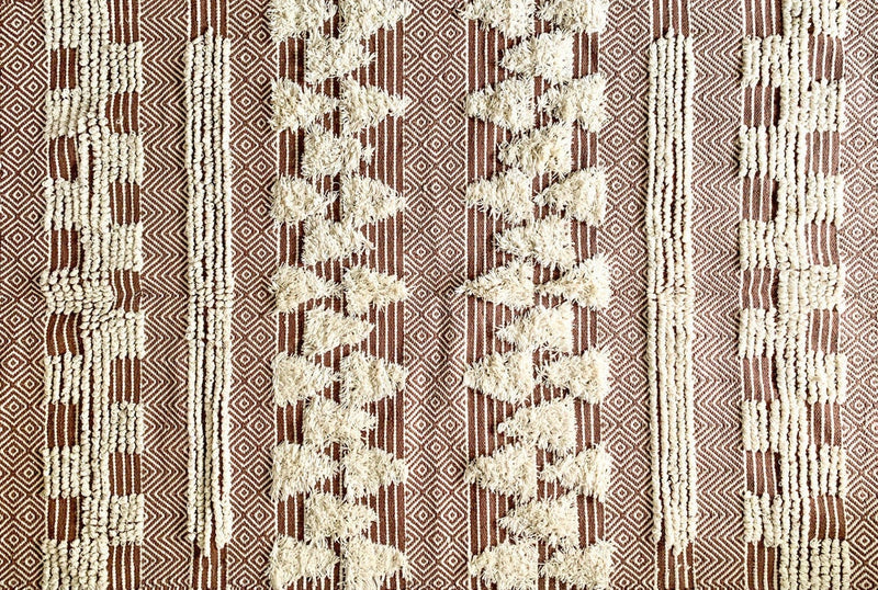 Boho Brown & Beige Hand Woven Rugs