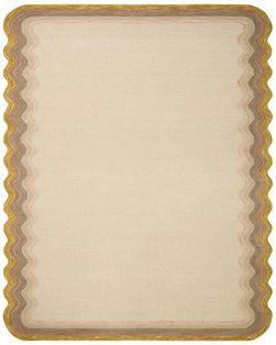 Mustard Ivory Hand-Tufted Wool Area Rug