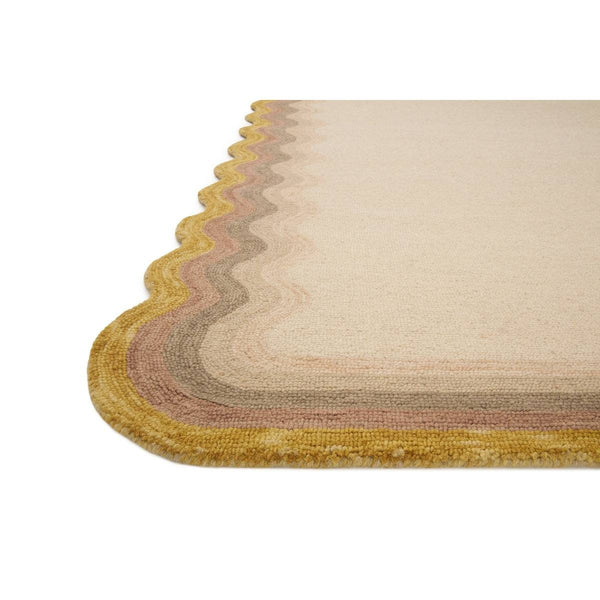 Mustard Ivory Hand-Tufted Wool Area Rug