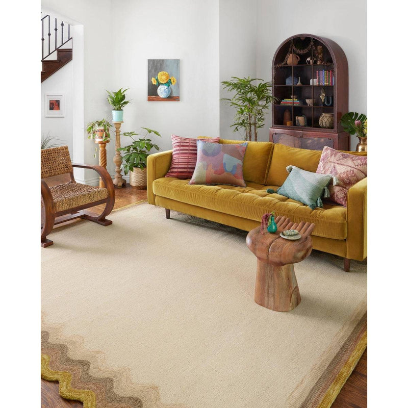 Mustard Ivory Hand-Tufted Wool Area Rug