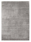 Solid Grey Hand-Tufted Viscose Area Rug