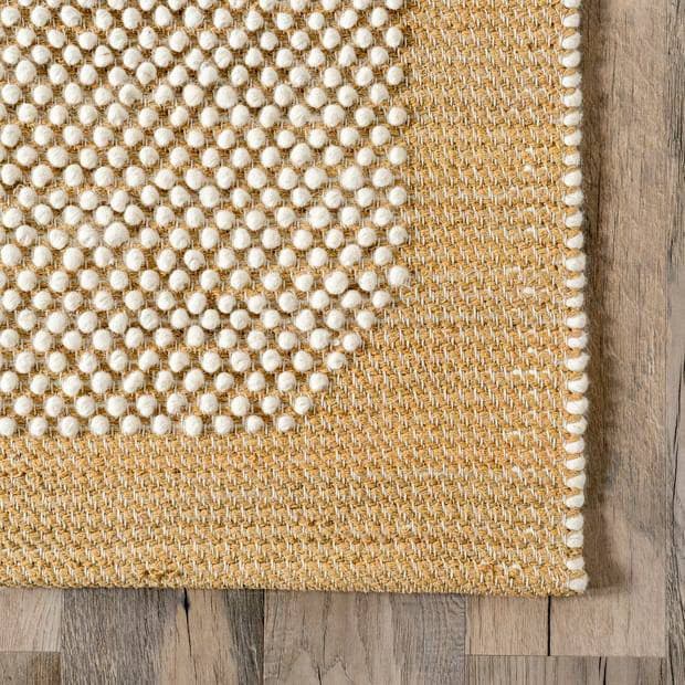 Ivory & Mustard Handmade Rug | Flat Woven Area Rug | ROYAL COTTAGE