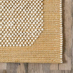 Ivory & Mustard Handmade Rug | Flat Woven Area Rug | ROYAL COTTAGE