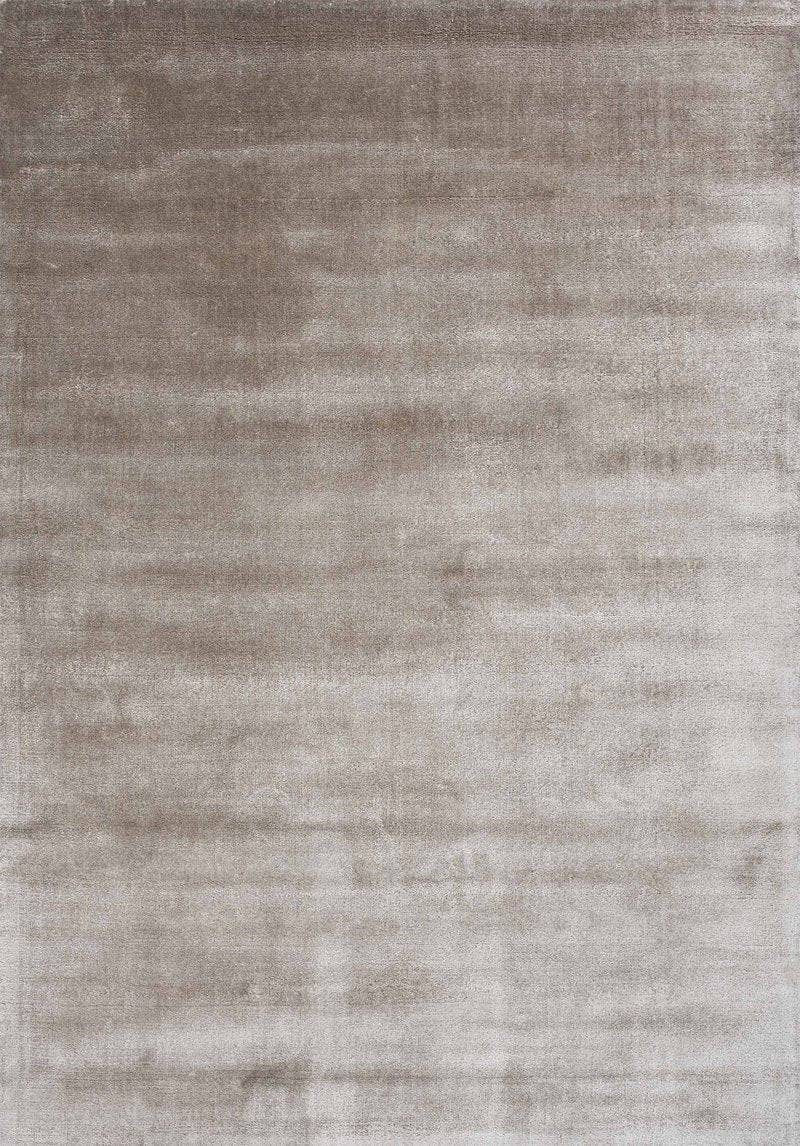 Solid Beige Hand-Loomed viscose Area Rug