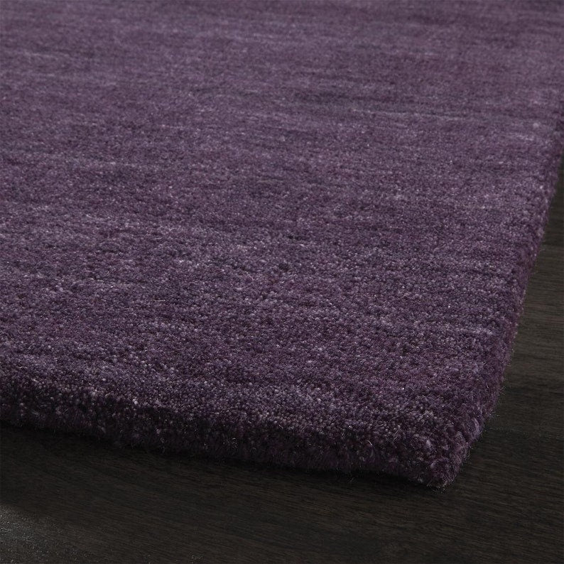 Luxury Purple Handmade Wool Rug