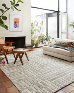 Grey & Beige Wool Rug | Beige Wool Rug | ROYAL COTTAGE