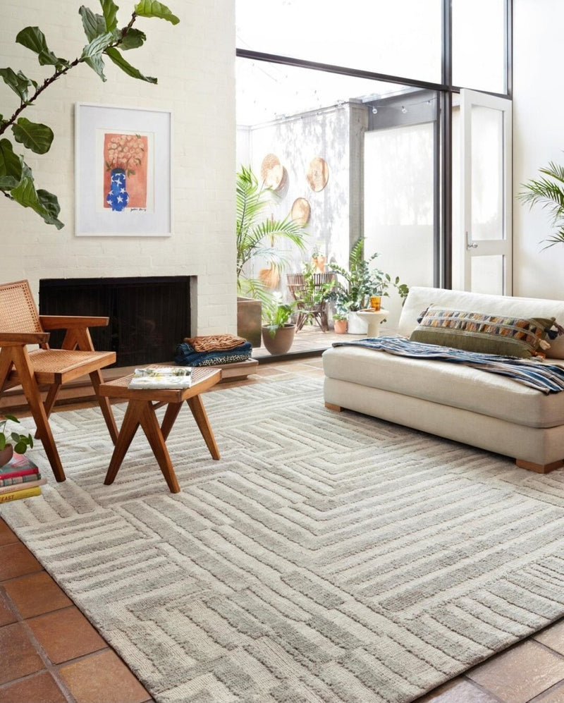 Grey & Beige Wool Rug | Beige Wool Rug | ROYAL COTTAGE