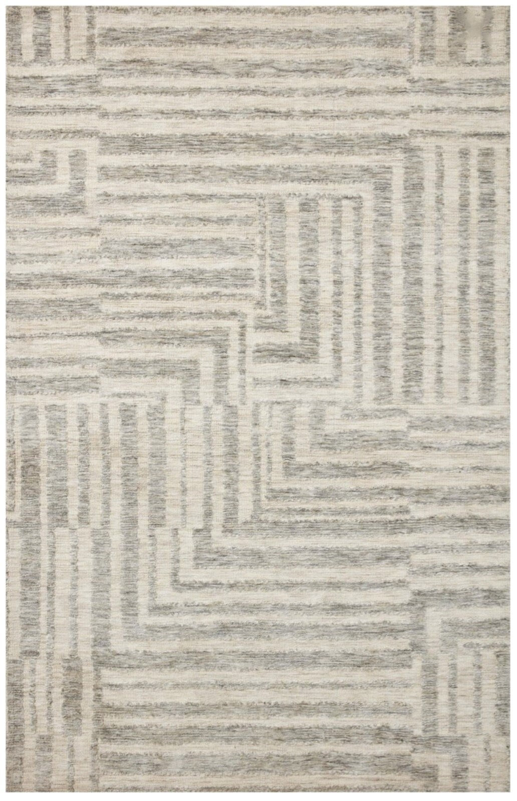 Grey & Beige Wool Rug | Beige Wool Rug | ROYAL COTTAGE