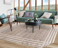 White Wool Natural Jute Hand Woven Rug