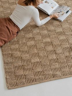 Natural Jute Texture Hand Woven Rug