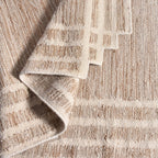 White Wool Natural Jute Hand Woven Rug