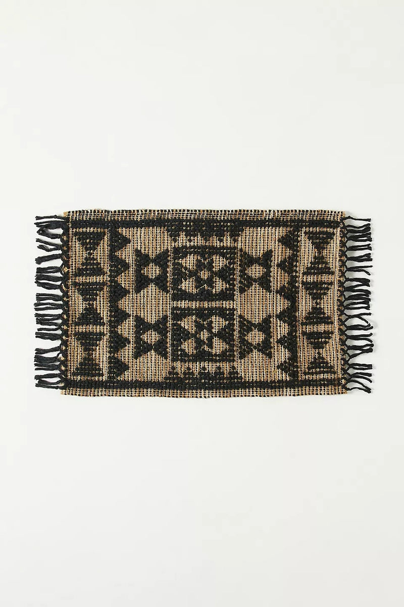 Black Camel Hand-Woven Jute Rug