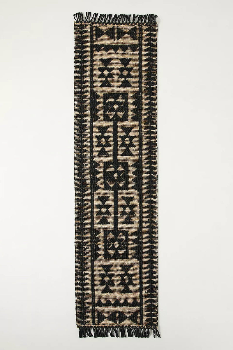 Black Camel Hand-Woven Jute Rug