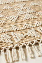 White Natural Jute Hand Woven Rug 