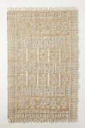White Natural Jute Hand Woven Rug 