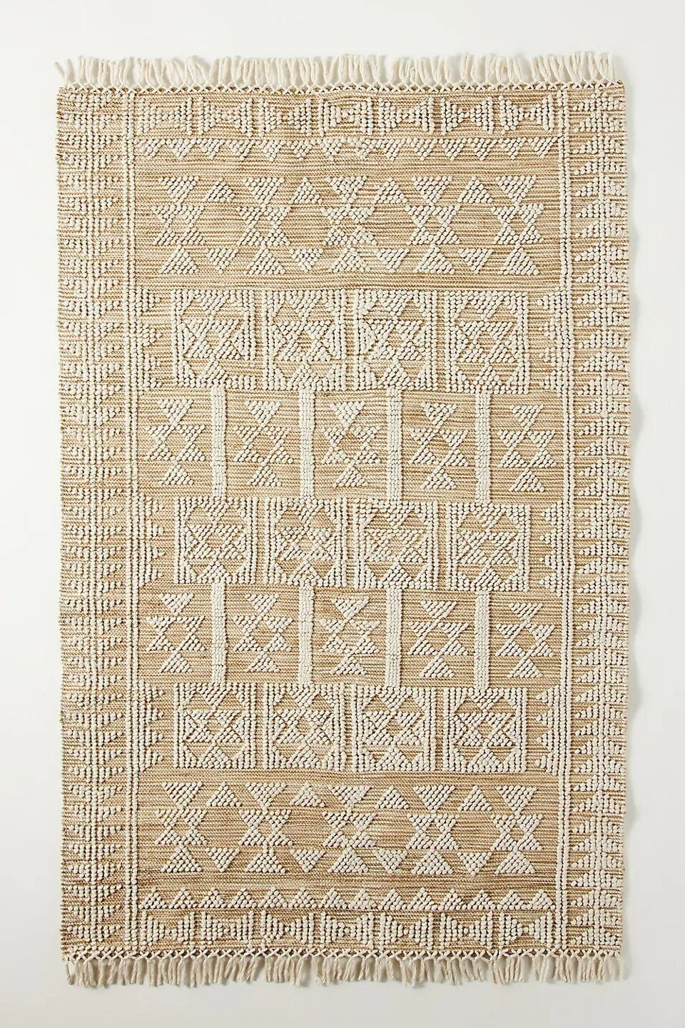White Natural Jute Hand Woven Rug 