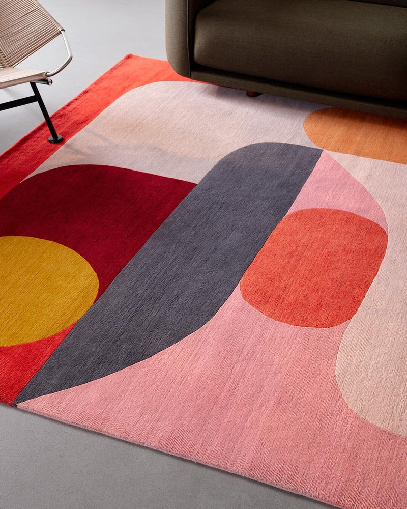 Multicolor Hand-Tufted Wool Rug