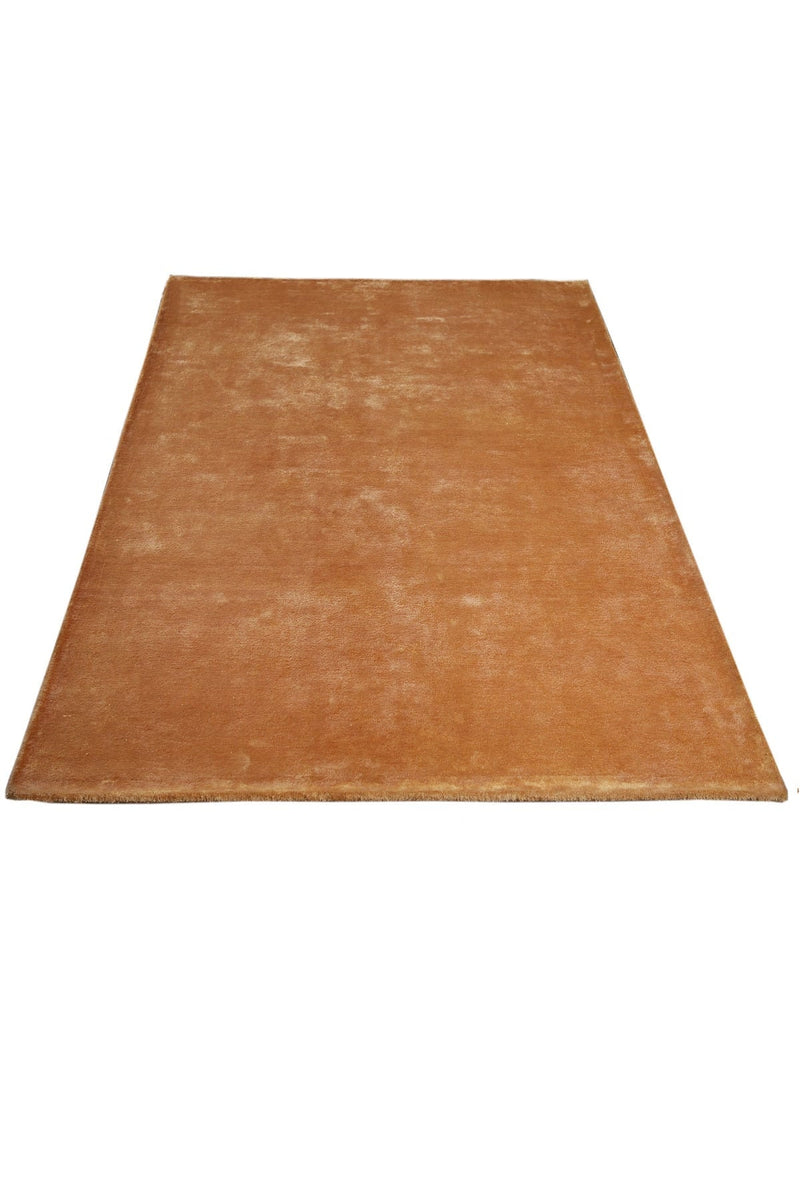 Solid Copper Hand-Loom viscose Area Rug