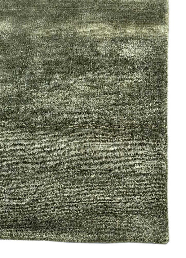 Solid Area Olive Green Hand-Tufted viscose Rug