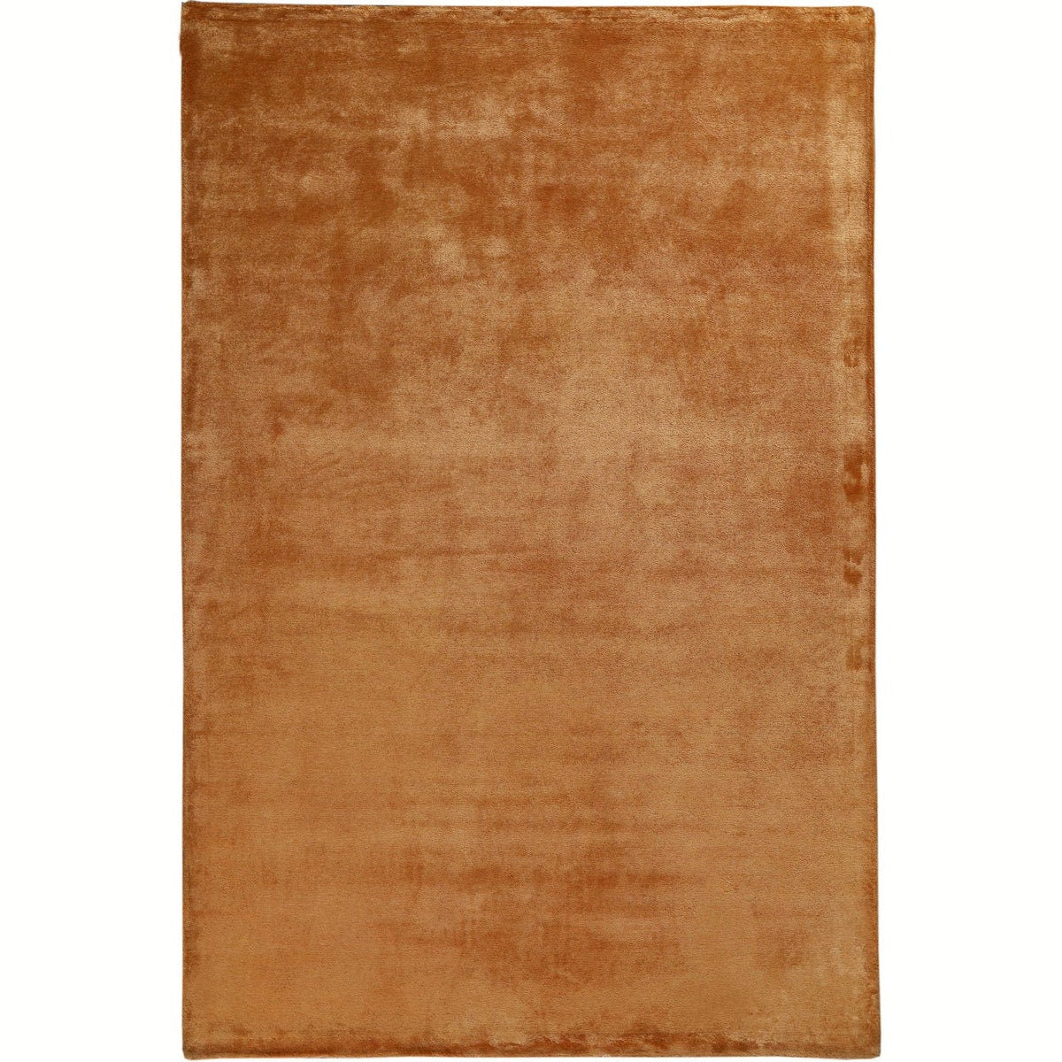 Solid Copper Hand-Loom viscose Area Rug