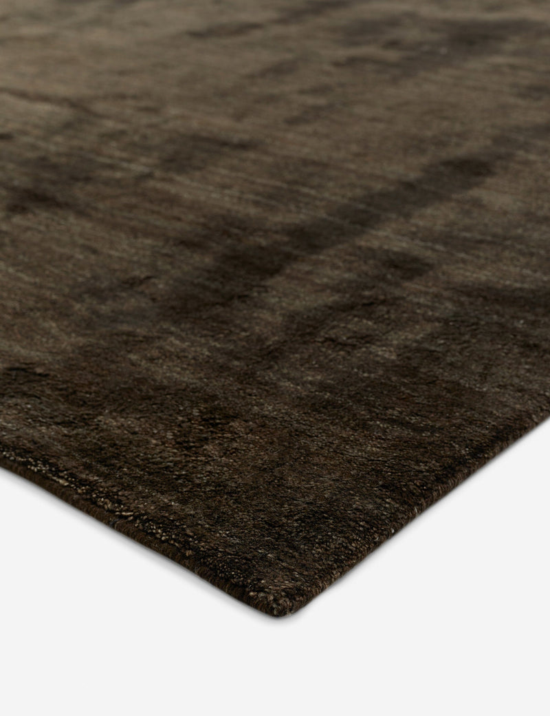 Espresso Color viscose Silk Rug